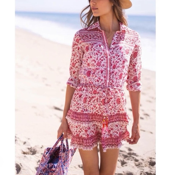 Bell by Alicia Bell long sleeve mini shirt dress - Picture 1 of 12